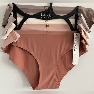 Nicole Miller No Panty Lines SilkySmooth LaserCut TechSealed 5pc Underwear set